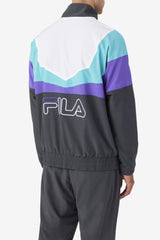 Men Sweatsuits & Tracksuits | FILA Amar Track Jacket 050 DARK SHADOW / ELECTRIC PURPLE / CERAMIC / WHITE