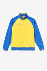 Men Sweatsuits & Tracksuits | FILA Colombia Track Jacket 704 VIBRANT YELLOW / LAPIS BLUE / FIERY RED