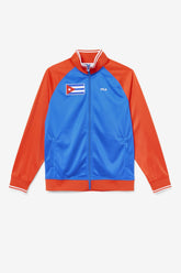 Men Sweatsuits & Tracksuits | FILA Cuba Track Jacket 625 FIERY RED / WHITE / PRINCESS BLUE