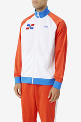 Men Sweatsuits & Tracksuits | FILA Dominican Republic Track Jacket 625 FIERY RED / WHITE / PRINCESS BLUE