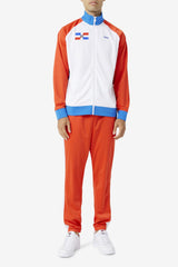 Men Sweatsuits & Tracksuits | FILA Dominican Republic Track Jacket 625 FIERY RED / WHITE / PRINCESS BLUE