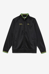 Men Sweatsuits & Tracksuits | FILA Jamaica Track Jacket 001 BLACK / CYBER YELLOW / FERN GREEN