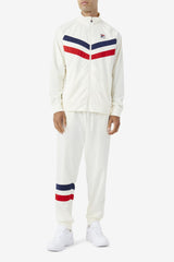 Men Sweatsuits & Tracksuits | FILA Jaya Track Jacket 172 EGRET / FILA RED / FILA NAVY