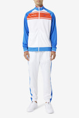 Men Sweatsuits & Tracksuits | FILA Puerto Rico Track Jacket 100 WHITE / PRINCESS BLUE / FIERY RED