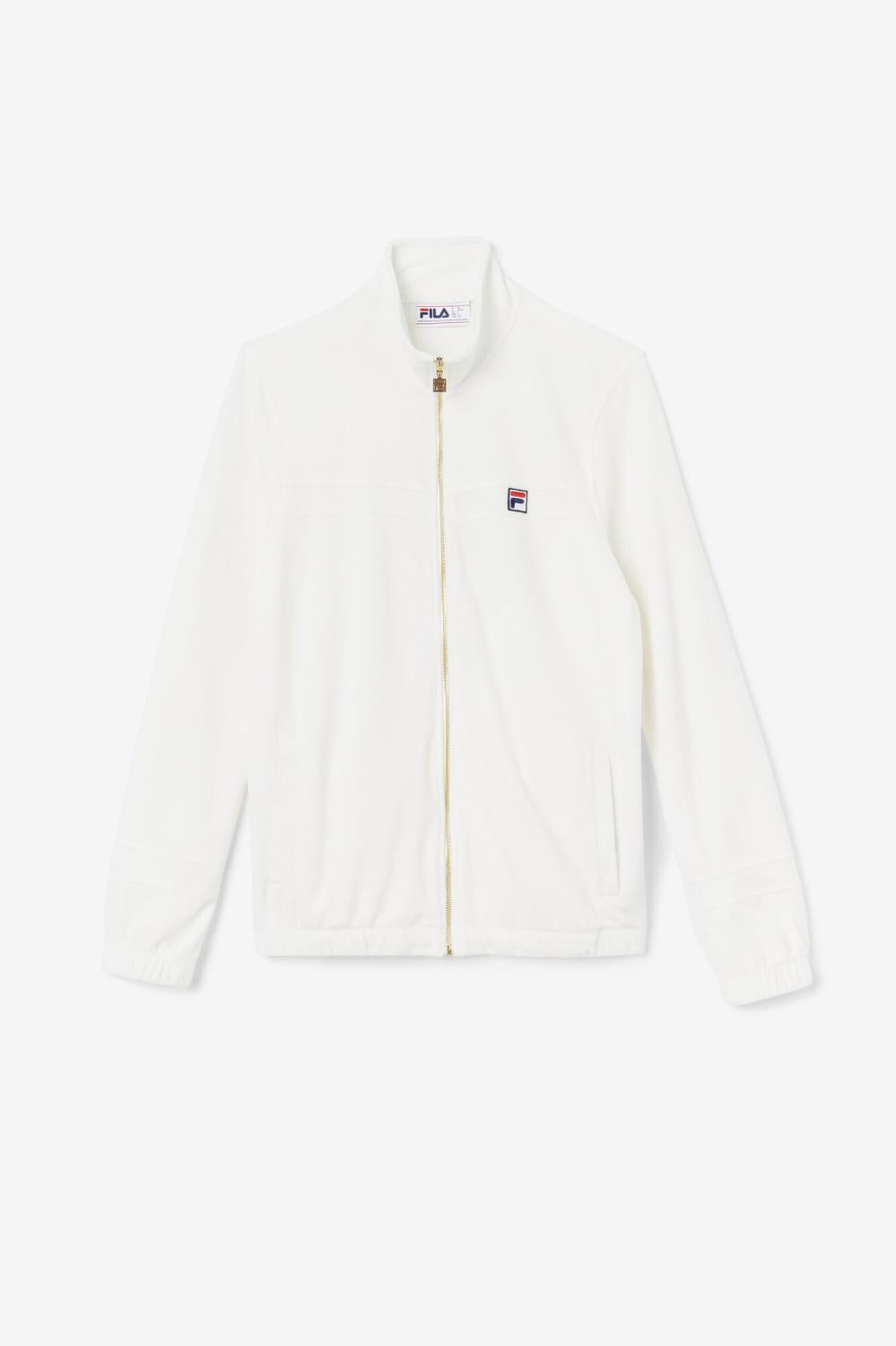 Men Sweatsuits & Tracksuits | FILA Ravid Velour Jacket 172 EGRET