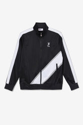 Men Sweatsuits & Tracksuits | FILA Runi Track Jacket 001 BLACK / WHITE / MONUMENT