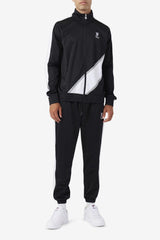 Men Sweatsuits & Tracksuits | FILA Runi Track Jacket 001 BLACK / WHITE / MONUMENT