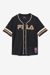 Men Tops | FILA 2Pac Baseball Jersey 001 BLACK / TOBACCO BROWN / WHITE