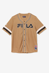 Men Tops | FILA 2Pac Baseball Jersey 227 TOBACCO BROWN / BLACK / WHITE