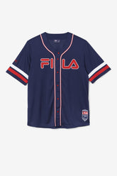 Men Tops | FILA 2Pac Baseball Jersey 410 FILA NAVY / FILA RED / WHITE