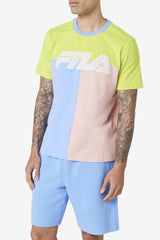 Men Tops | FILA Anvit Crew 918 CORNFLOWER BLUE / LIME PUNCH / CORAL CLOUD