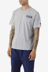 Men Tops | FILA Bevans Park Graphic Tee 073 HEATHER GREY