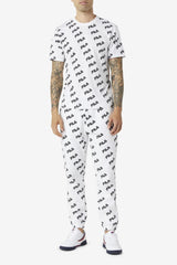 Men Tops | FILA Diagonal Logo Tee 100 WHITE / BLACK