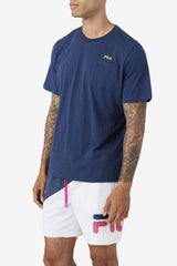Men Tops | FILA Dilki Crew 934 FRENCH NAVY / BLAZING YELLOW