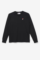 Men Tops | FILA Flynn Long Sleeve Tee 001 BLACK
