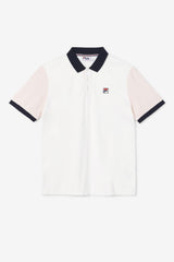 Men Tops | FILA Gramme Polo 058 MARSHMALLOW / PINK DOGWOOD / NAVY