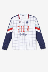 Men Tops | FILA Kay Goalie Jersey 100 WHITE / CANAL BLUE / FILA RED / WHITE
