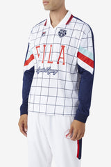 Men Tops | FILA Kay Goalie Jersey 100 WHITE / CANAL BLUE / FILA RED / WHITE