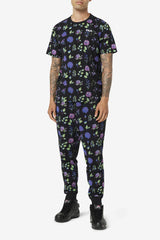 Men Tops | FILA Kensico Tee 001 BLACK / FLORAL PRINT