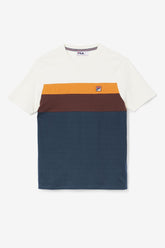Men Tops | FILA Leary Crew 292 DARK TEAL / BROWN STONE / MANDARIN ORANGE