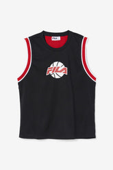 Men Tops | FILA Ovi Basketball Jersey 001 BLACK / FILA RED / WHITE