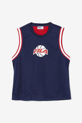 Men Tops | FILA Ovi Basketball Jersey 410 FILA NAVY / FILA RED / WHITE