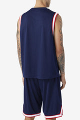 Men Tops | FILA Ovi Basketball Jersey 410 FILA NAVY / FILA RED / WHITE