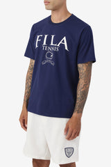 Men Tops | FILA Saran Tee 410 FILA NAVY / GARDENIA