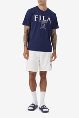 Men Tops | FILA Saran Tee 410 FILA NAVY / GARDENIA