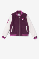 Women Jackets & Outerwear | FILA Dixon Varsity Jacket 894 GRAPE WINE / POTPOURRI / BATON ROUGE