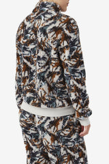 Women Jackets & Outerwear | FILA Drewe Sherpa Jacket 172 EGRET / STORMY WEATHER / EGRET / DEEP LAKE PRINT