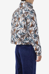 Women Jackets & Outerwear | FILA Loretta Snap Off Sleeve Cropped Puffer Jacket 047 GIRAFFE PRINT