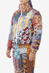 Women Jackets & Outerwear | FILA Marina Snapoff Sleeve Puffer 933 MOONLIT OCEAN / RADIAN YELLOW / WHITE PRINT