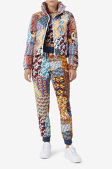 Women Jackets & Outerwear | FILA Marina Snapoff Sleeve Puffer 933 MOONLIT OCEAN / RADIAN YELLOW / WHITE PRINT