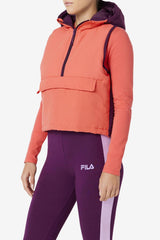 Women Jackets & Outerwear | FILA Nevaeh Half Zip Vest 954 CAYENNE / PICKLED BEET