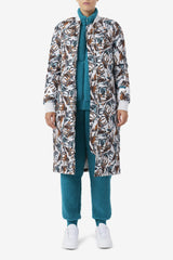 Women Jackets & Outerwear | FILA Paulana Giraffe Print Long Puffer Coat 047 GIRAFFE PRINT