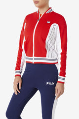 Women Jackets & Outerwear | FILA Settanta II Jacket 622 RED / WHITE / FILA NAVY