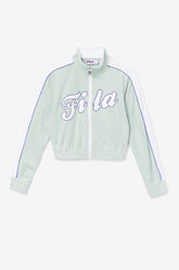 Women Jackets & Outerwear | FILA Valery Velour Jacket 362 ETHER / WHITE / ORIENT BLUE