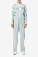 Women Jackets & Outerwear | FILA Valery Velour Jacket 362 ETHER / WHITE / ORIENT BLUE