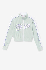 Women Jackets & Outerwear | FILA Valery Velour Jacket 362 ETHER / WHITE / ORIENT BLUE