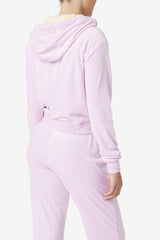 Women Jackets & Outerwear | FILA Zura Velour Jacket 534 WINSOM ORCHID