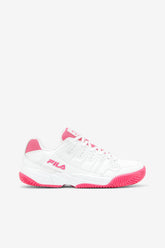 Women Pickleball | FILA Women's Double Bounce 156 WHITE / PINK GLOW / METALLIC SILVER