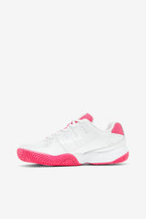 Women Pickleball | FILA Women's Double Bounce 156 WHITE / PINK GLOW / METALLIC SILVER