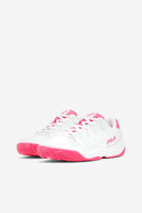 Women Pickleball | FILA Women's Double Bounce 156 WHITE / PINK GLOW / METALLIC SILVER