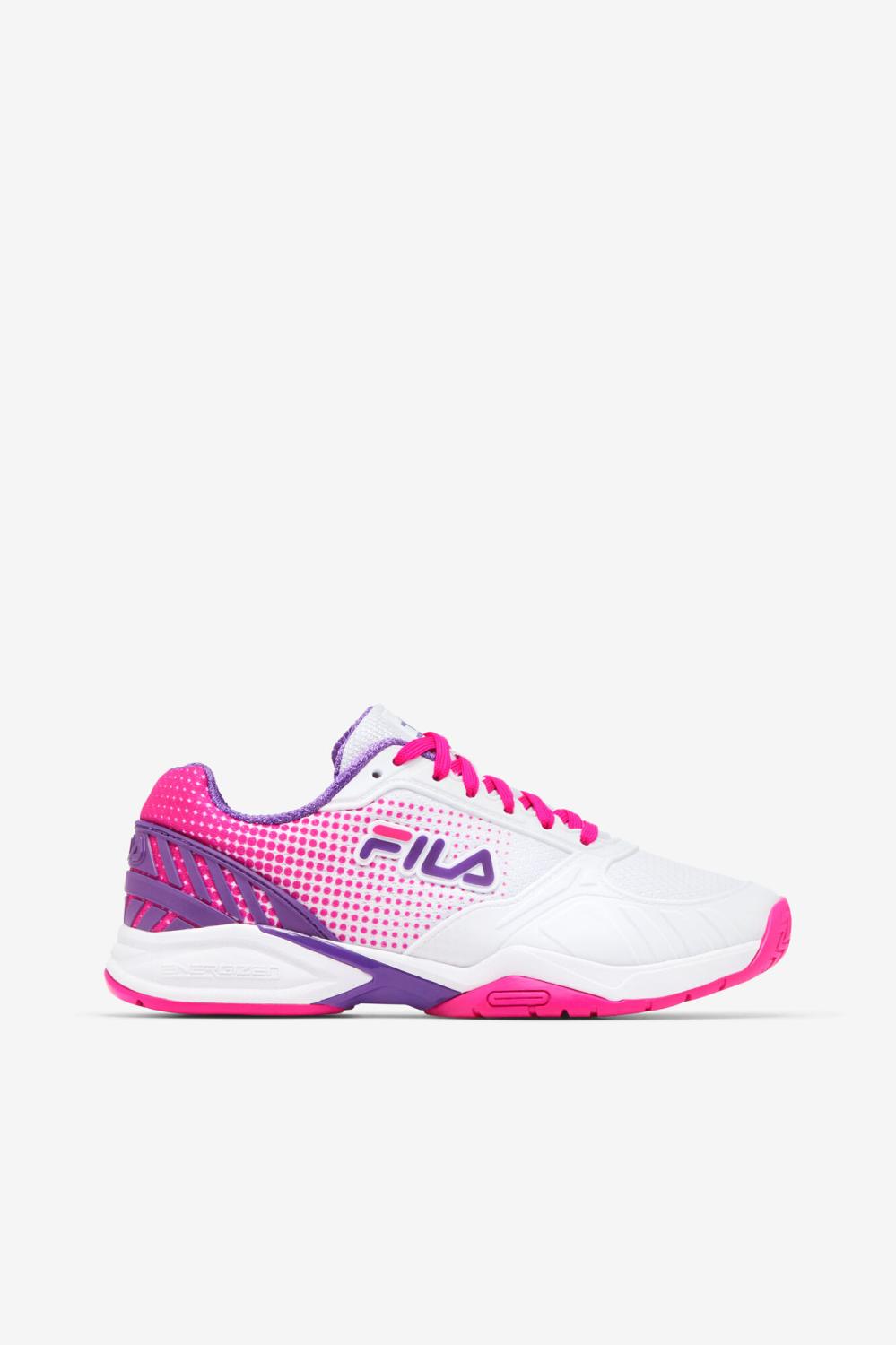 Women Pickleball | FILA Women's Volley Zone 149 WHITE / PINK GLO / ELECTRIC PURPLE