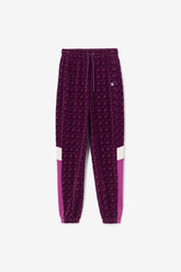 Women Shorts & Pants | FILA Helen Velour Jogger 894 GRAPE WINE / BATON ROUGE / POTPOURRI