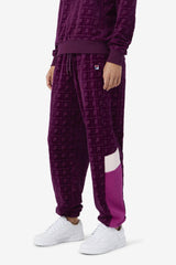Women Shorts & Pants | FILA Helen Velour Jogger 894 GRAPE WINE / BATON ROUGE / POTPOURRI