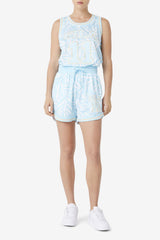 Women Shorts & Pants | FILA Quincy Basketball Short 443 CRYSTAL BLUE / WHITE PRINT