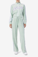 Women Shorts & Pants | FILA Valery Velour Pant 362 ETHER / WHITE / ORIENT BLUE