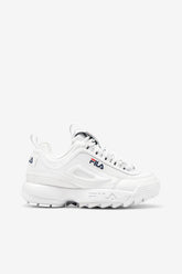 Women Sneakers | FILA Women's Disruptor 2 Premium 125 WHITE / NAVY / RED